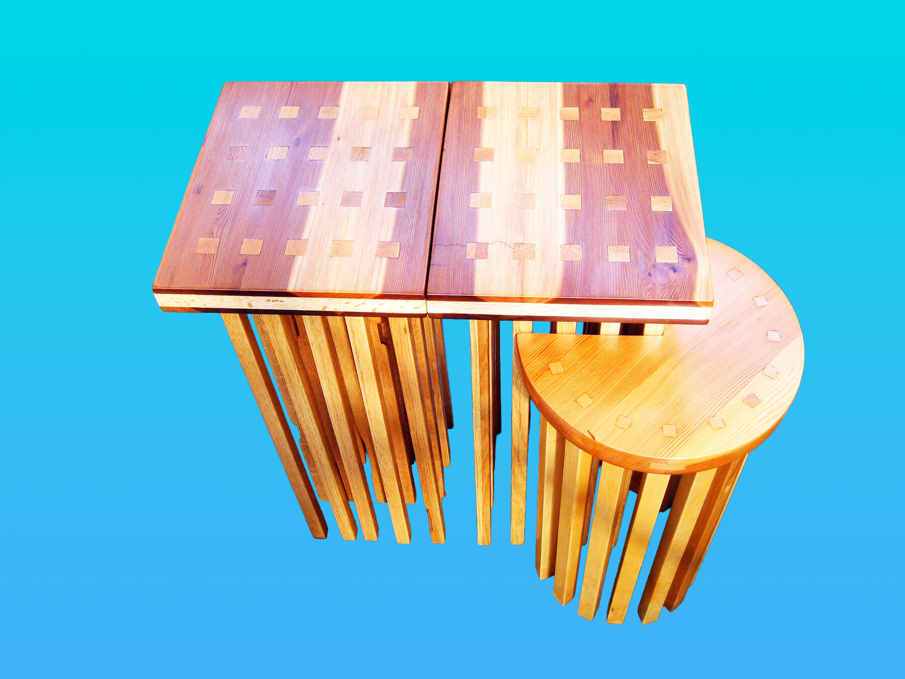 Inky, Blinky, and Pac Man Side Tables